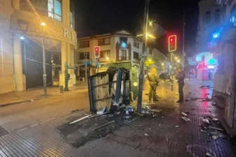 choque contra kiosko de la serena