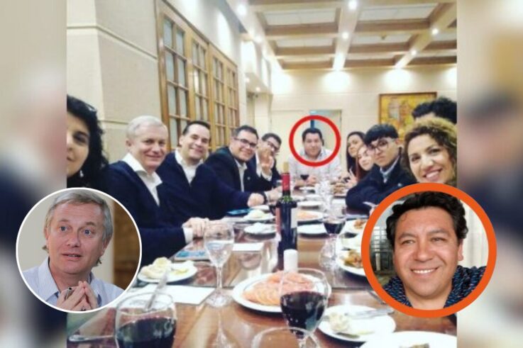 Francisco San Martín junto a José Antonio Kast